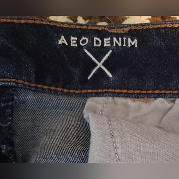 🍒 American Eagle Outfitters Blue Straight Jeans Classic Fit - Picture 9 of 9